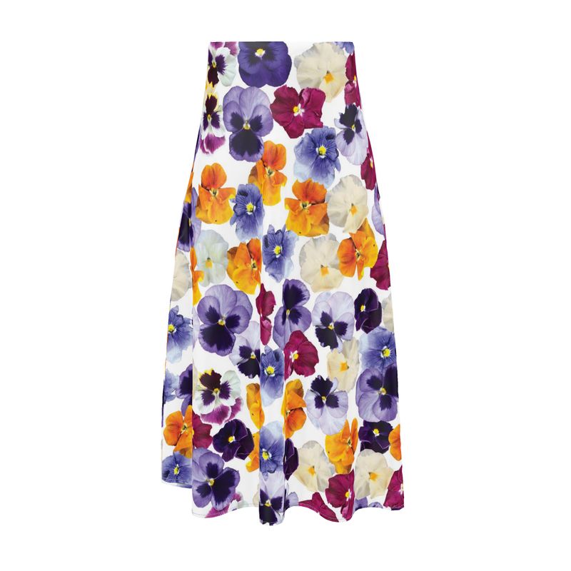 Pansy Face Midi Skirt