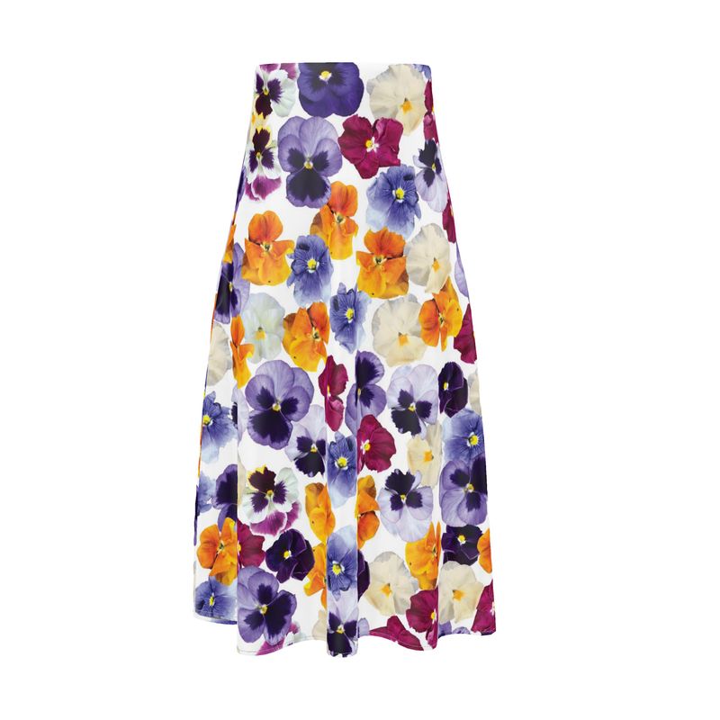 Pansy Face Midi Skirt