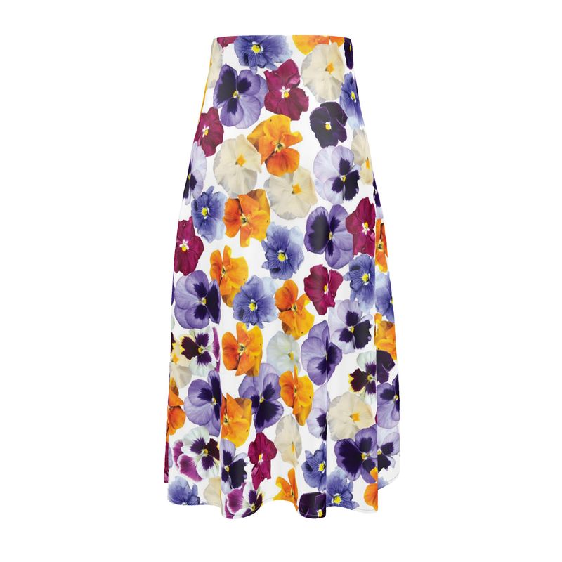 Pansy Face Midi Skirt
