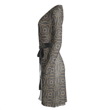 Load image into Gallery viewer, Lichen Log Grey Wrap Dress
