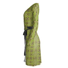 Load image into Gallery viewer, Lichen Log Green Wrap Dress
