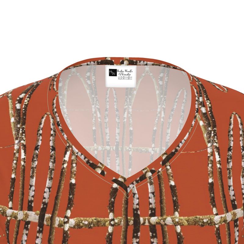 Lichen Log Red Womens T-shirt