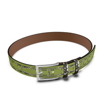 Load image into Gallery viewer, Lichen Log Green Leather Belt
