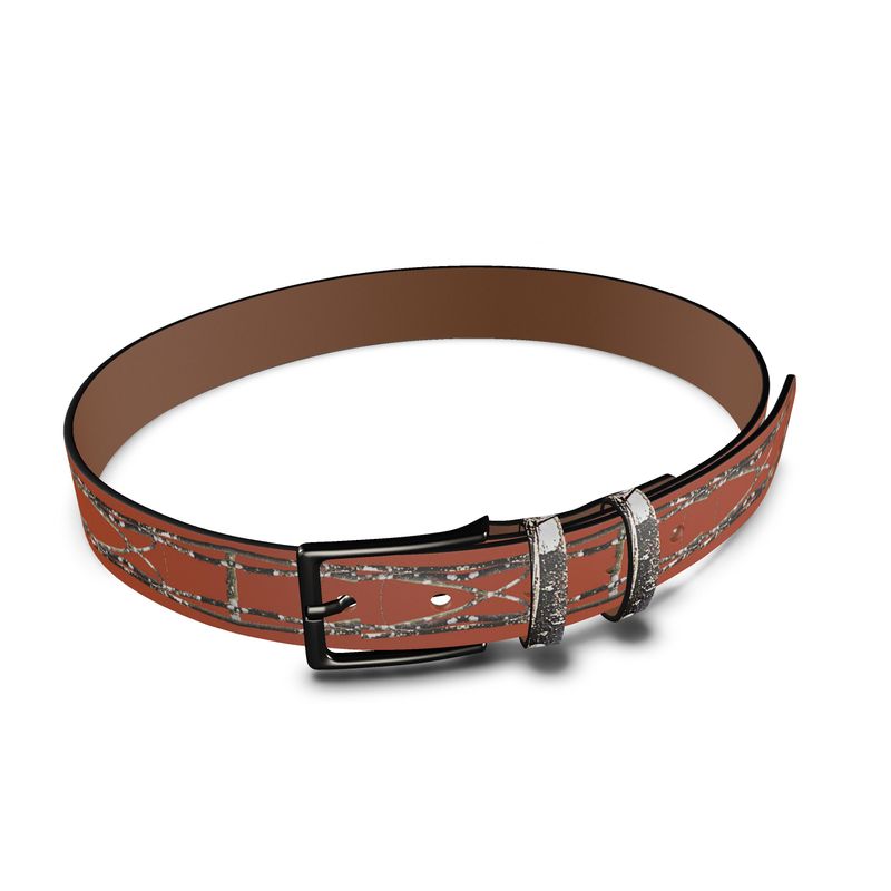 Lichen Log Red Leather Belt