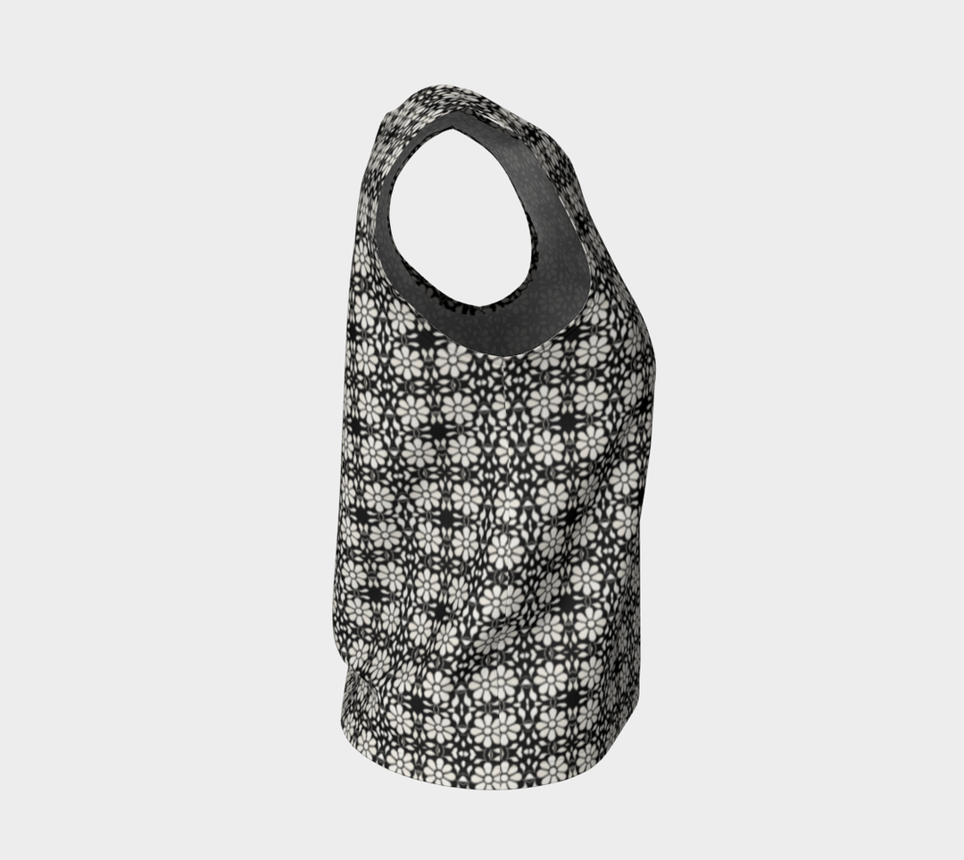 Camelbone White Flower (Regular) Loose Tank Top