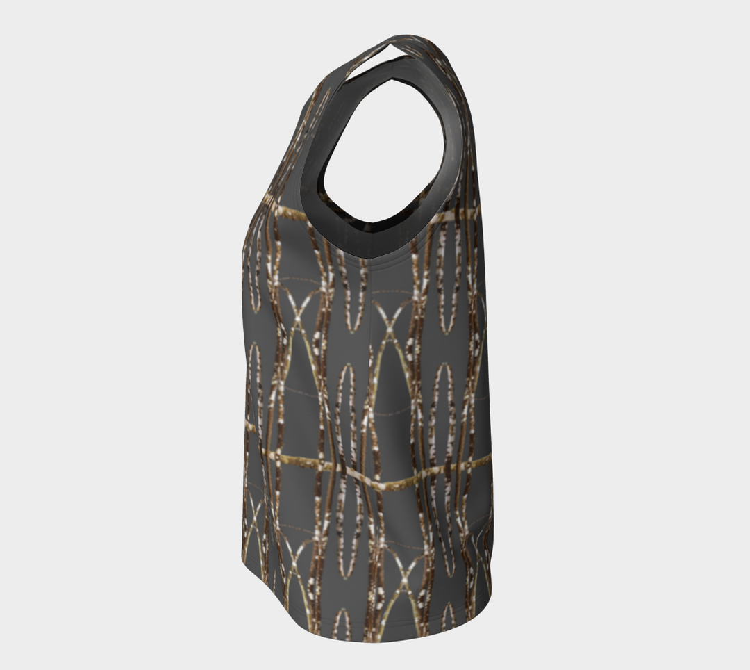 Lichen Log Grey Loose Tank Top (Long)