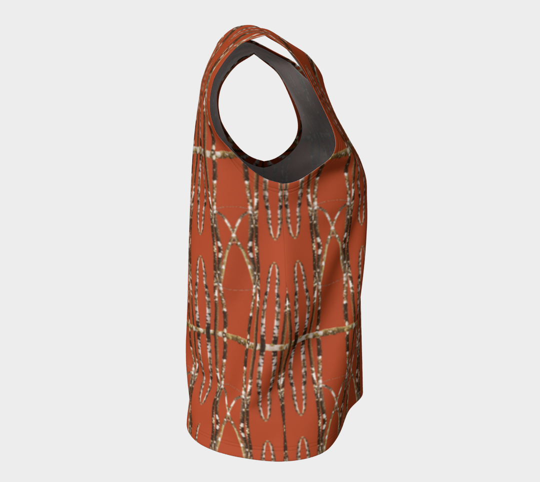 Lichen Log Red Loose Tank Top (Regular)