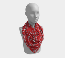 Load image into Gallery viewer, White Egret Love Dance Square Scarf
