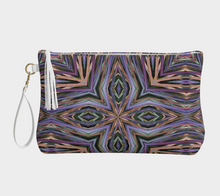 Load image into Gallery viewer, Miscanthus Stripe Vegan Leather Makeup Bag
