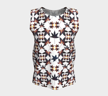 Load image into Gallery viewer, Black Leaf Jumble Quilt Loose Tank Top (Long)
