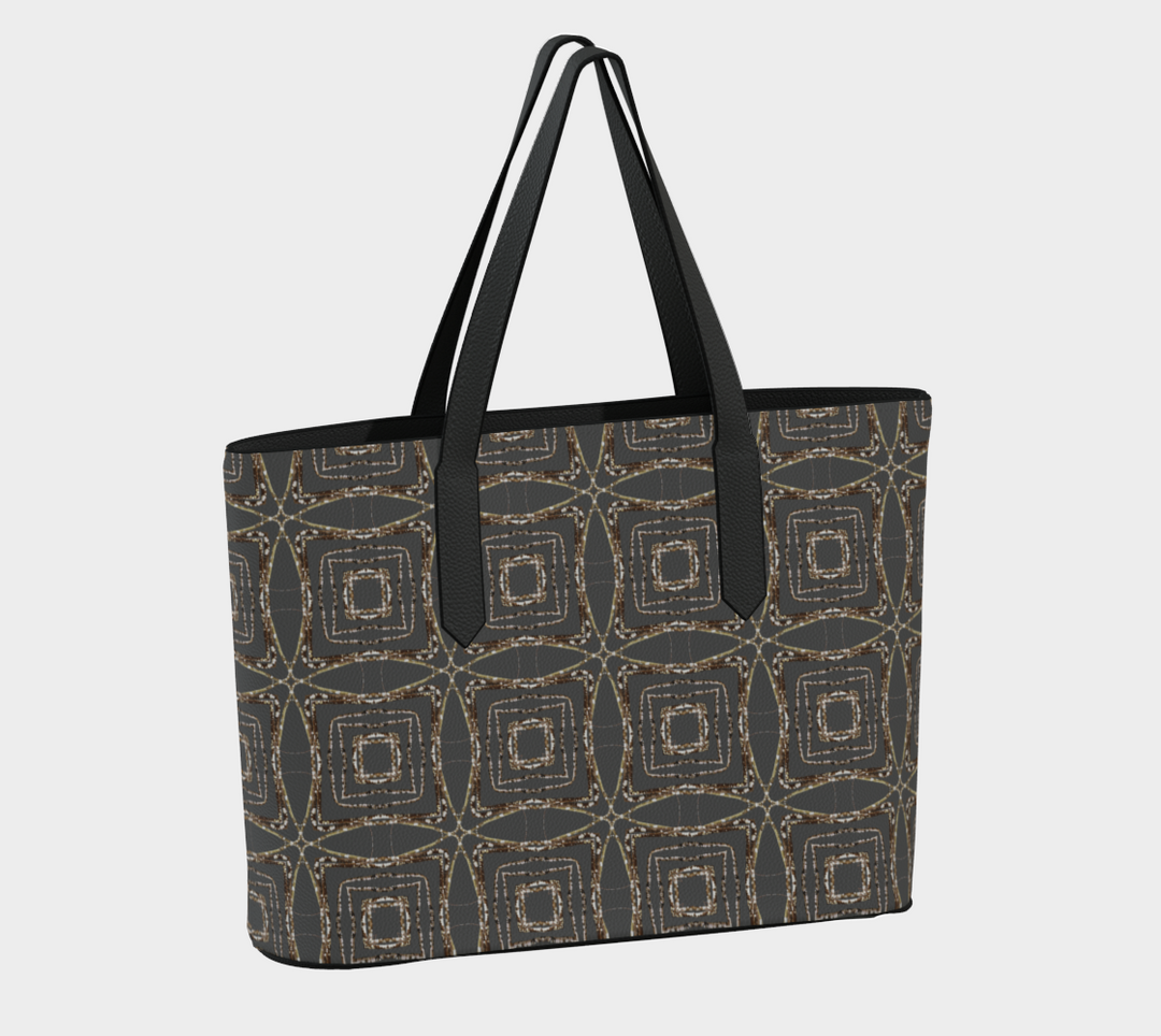 Lichen Log Grey Vegan Leather Tote Bag