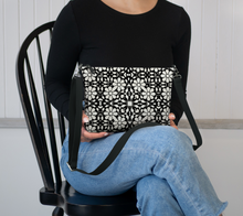 Load image into Gallery viewer, Camelbone White Flower Medallion Vegan Leather Crossbody Purse
