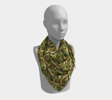 Load image into Gallery viewer, Parisian Leaves 1 Square Scarf
