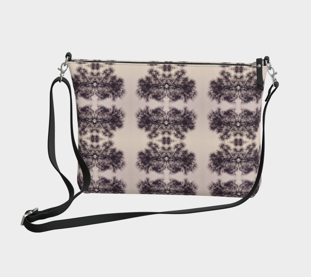 Loblolly Pine Damask Vegan Leather Shoulder Bag