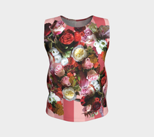 Load image into Gallery viewer, Striped Roses Loose Tank Top
