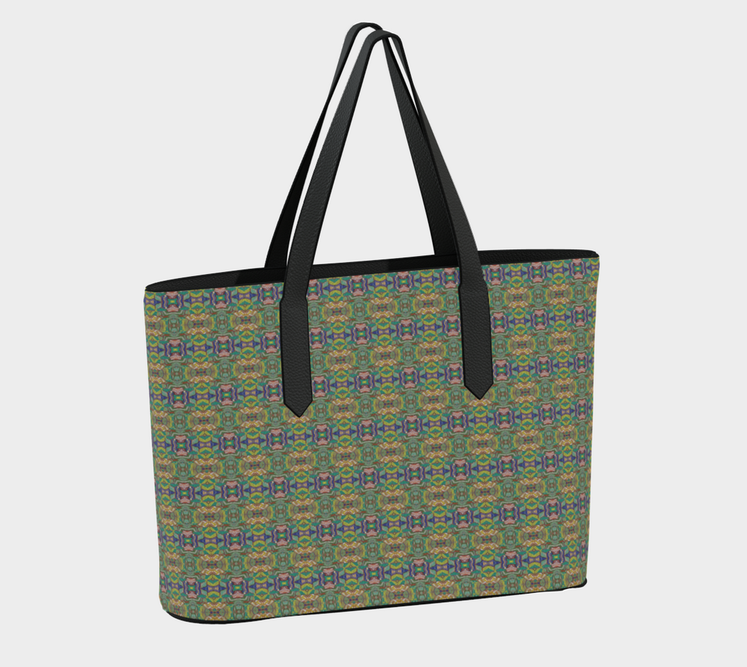 Magnificent Mosaic 3 Vegan Leather Tote Bag