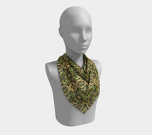 Load image into Gallery viewer, Parisian Leaves 1 Square Scarf
