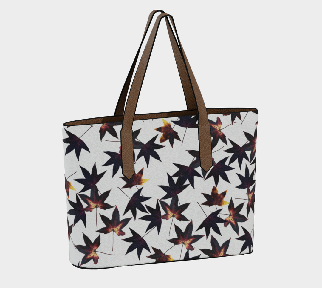 Black Leaf Jumble Vegan Leather Tote