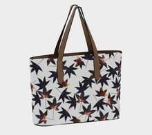 Load image into Gallery viewer, Black Leaf Jumble Vegan Leather Tote
