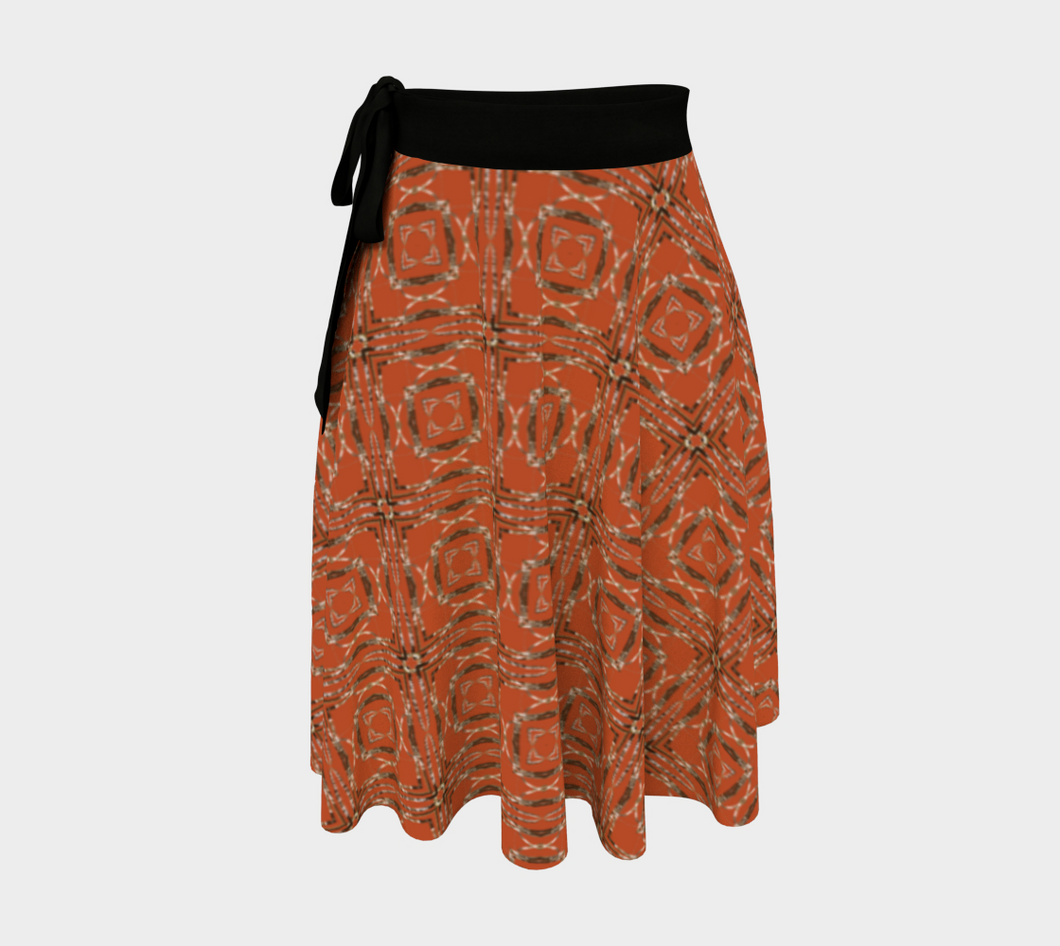 Lichen Log Red Wrap Skirt