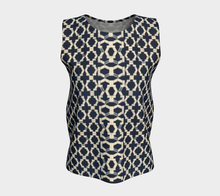 Load image into Gallery viewer, Camelbone Navy Blue X Loose Tank Top
