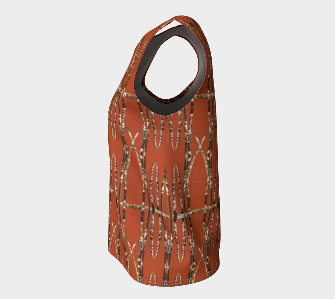 Lichen Log Red Loose Tank Top (Regular)