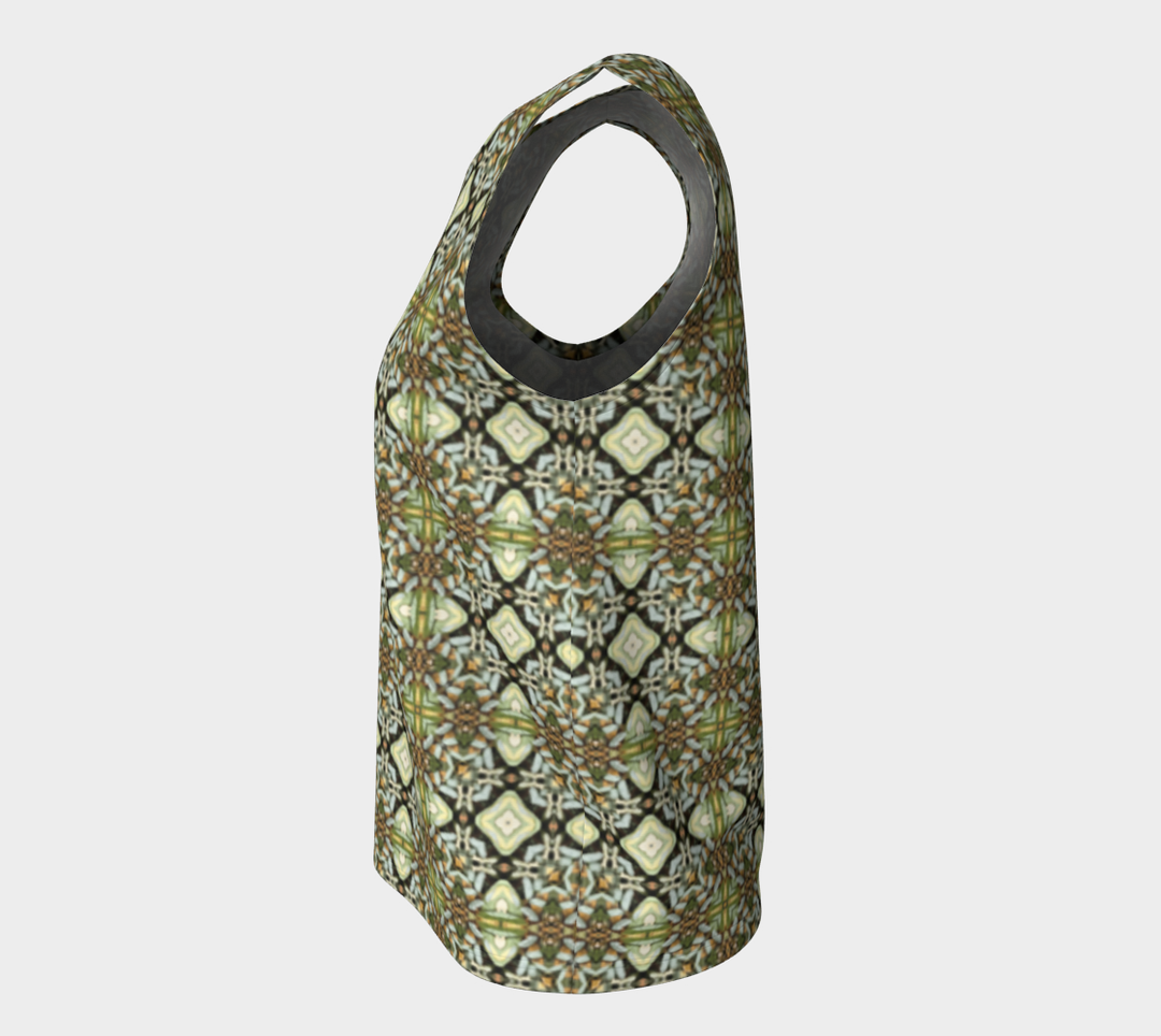 Parisian Leaves 1 (Long) Loose Tank Top