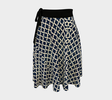 Load image into Gallery viewer, Camelbone Navy Blue X Wrap Skirt
