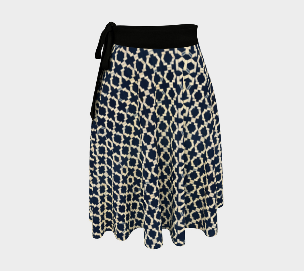 Camelbone Navy Blue X Wrap Skirt