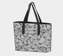 Load image into Gallery viewer, Blue Heron Fight Vegan Leather Tote Bag
