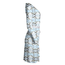 Load image into Gallery viewer, Blue Lichen Lace Wrap Dress
