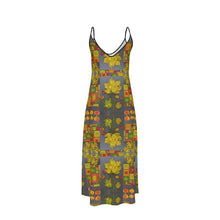 Load image into Gallery viewer, Autumn Leaves Pattern Slip Dress
