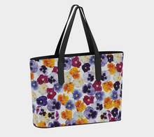 Load image into Gallery viewer, Pansy Vegan Leather Tote Bag
