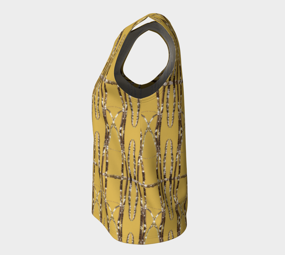 Lichen Log Tan Loose Tank Top (Regular)