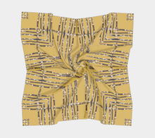 Load image into Gallery viewer, Lichen Logs Tan Square Scarf
