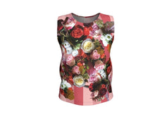Load image into Gallery viewer, Striped Roses Loose Tank Top
