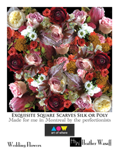 Load image into Gallery viewer, Wedding Flowers Square Scarf
