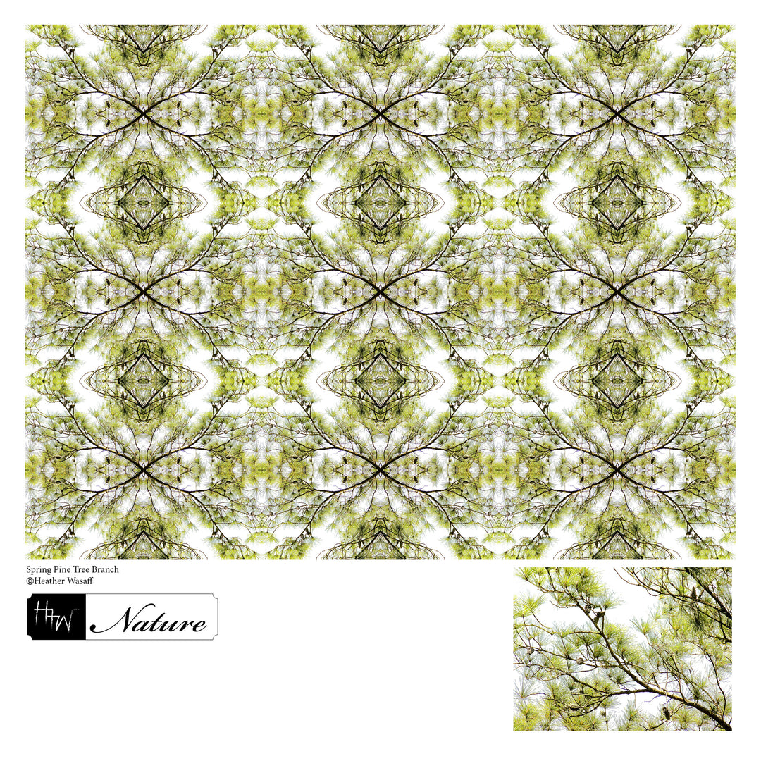Spring Pine Tree Branch Kimono