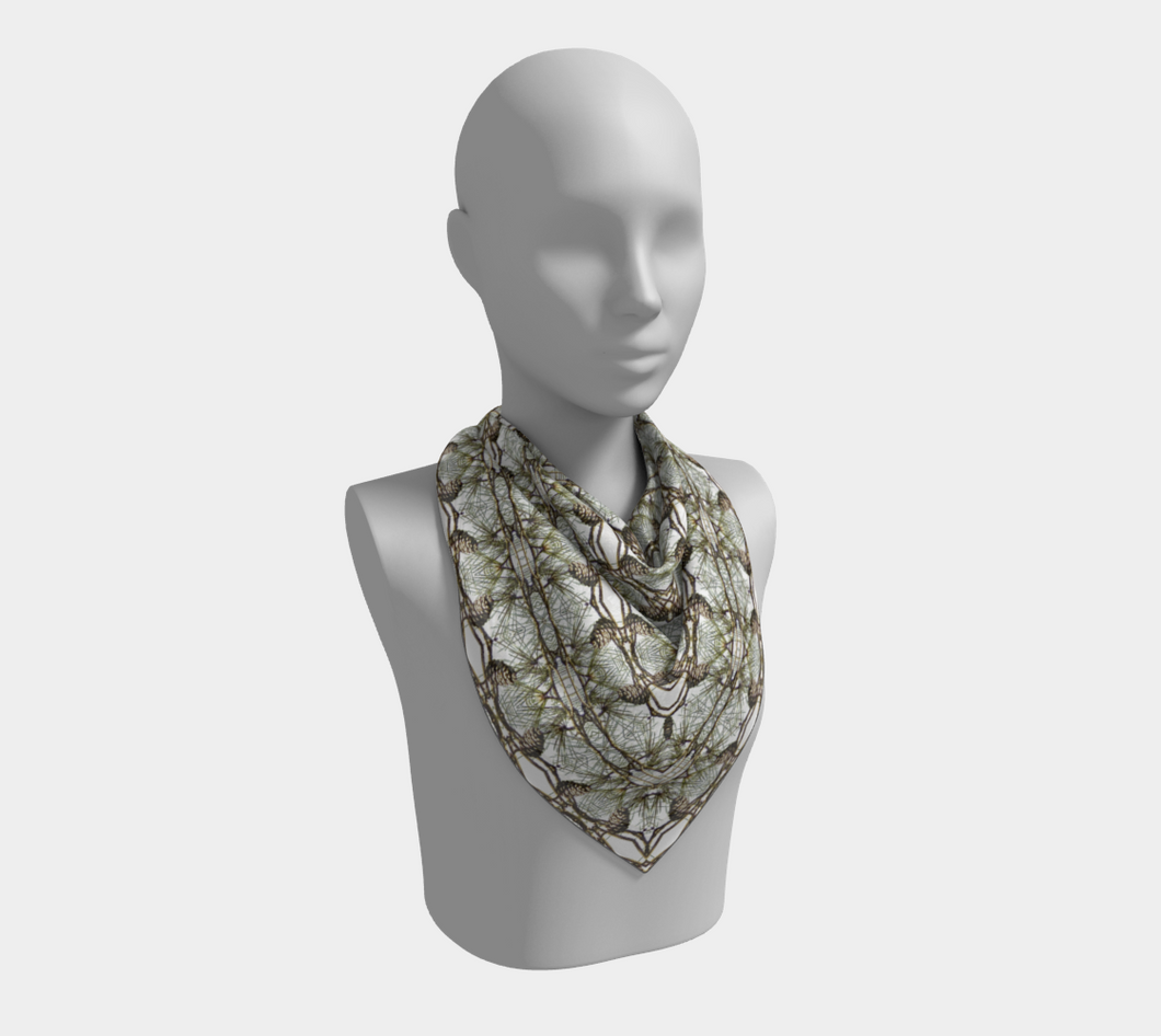 Pine Cone Lattice Square Scarf