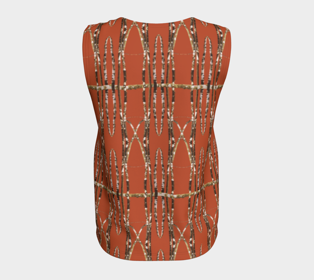 Lichen Log Red Loose Tank Top (Regular)