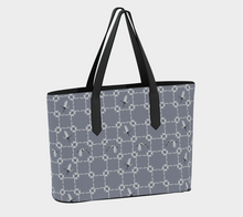 Load image into Gallery viewer, White Egret Check Vegan Leather Tote
