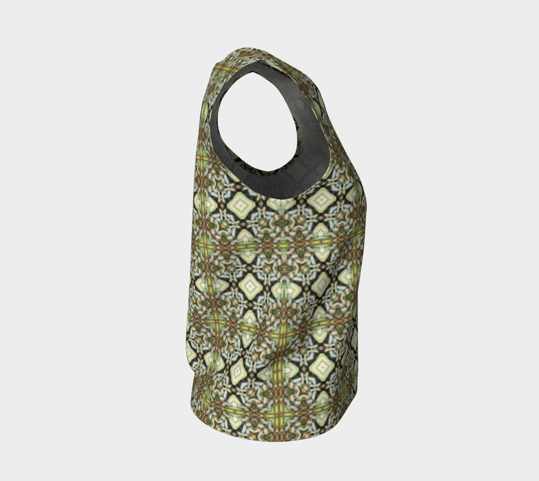 Parisian Leaves 1 (Long) Loose Tank Top