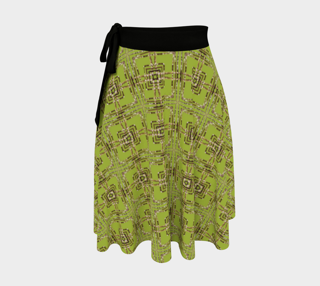 Lichen Log Green Wrap Skirt