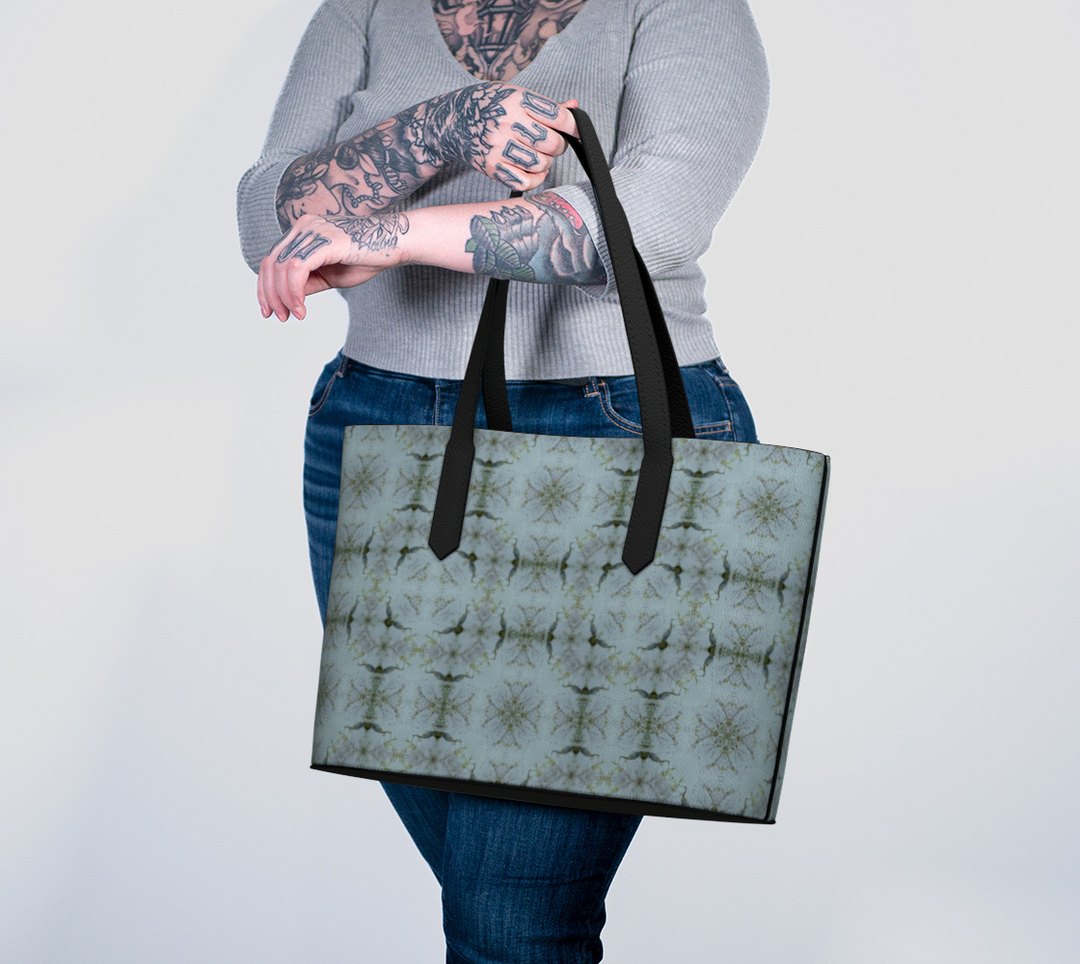 Buttonbush Blue Heron Vegan Leather Tote