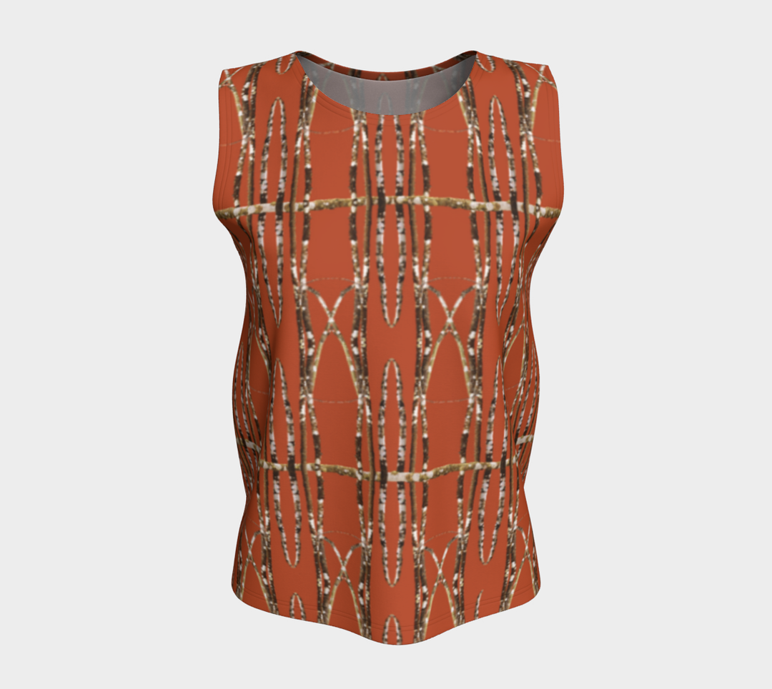 Lichen Log Red Loose Tank Top (Regular)