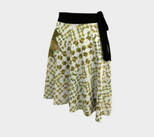 Load image into Gallery viewer, Army Green Leaf Wrap Skirt
