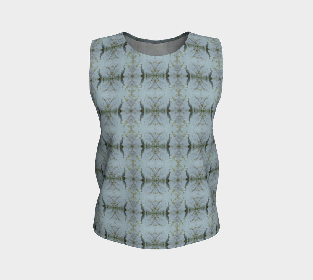 Buttonbush Blue Heron Loose Tank Top