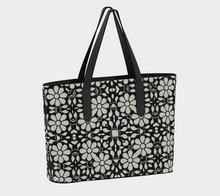 Load image into Gallery viewer, Camelbone White Flower Vegan Leather Tote Bag
