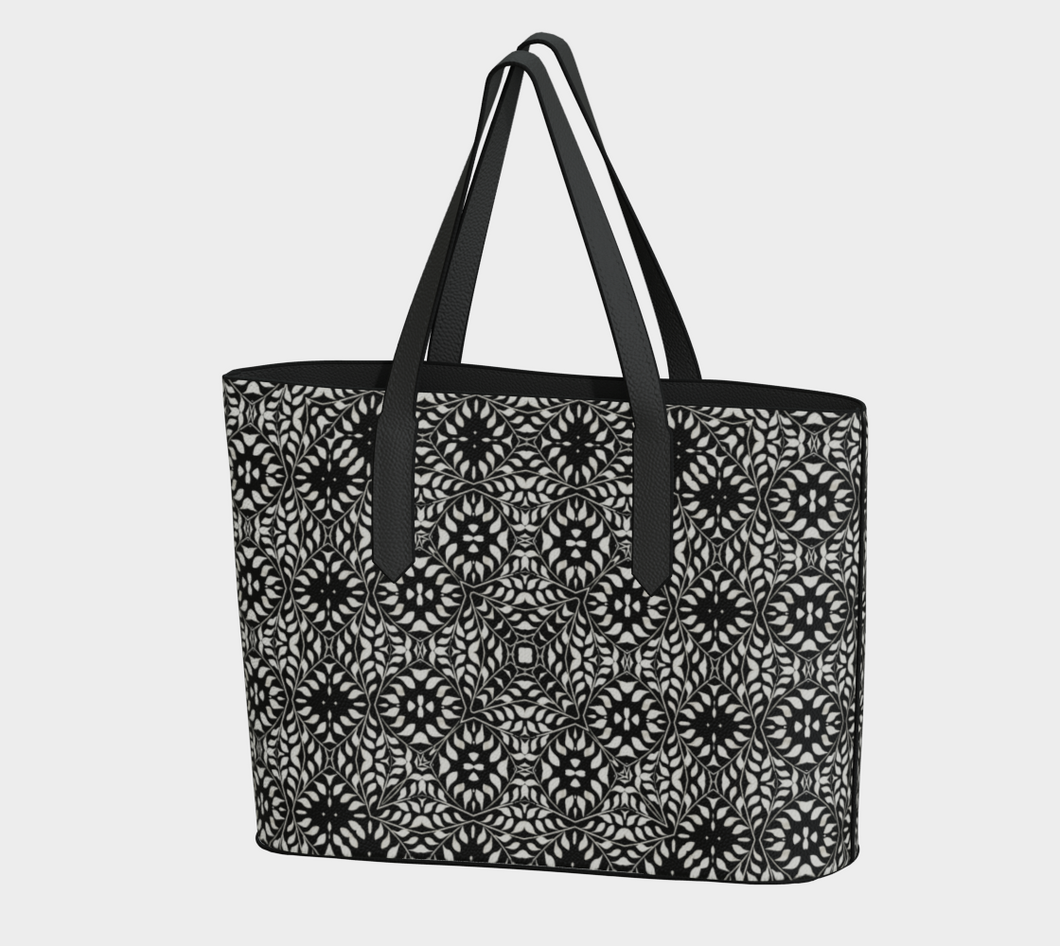 Camelbone Medallion Vegan Leather Tote Bag