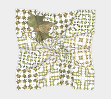 Load image into Gallery viewer, Army Green Leaf Quilt Square Scarf
